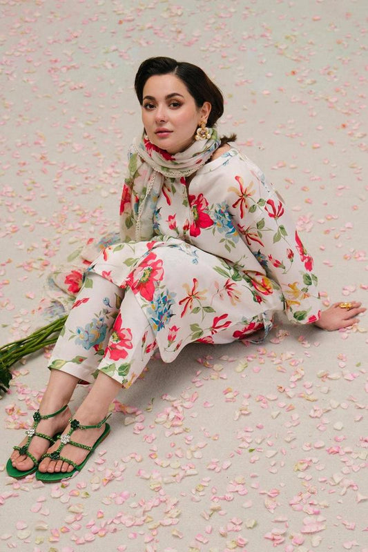 3 Pcs Women's Unstitched Lawn Digital Print Suit